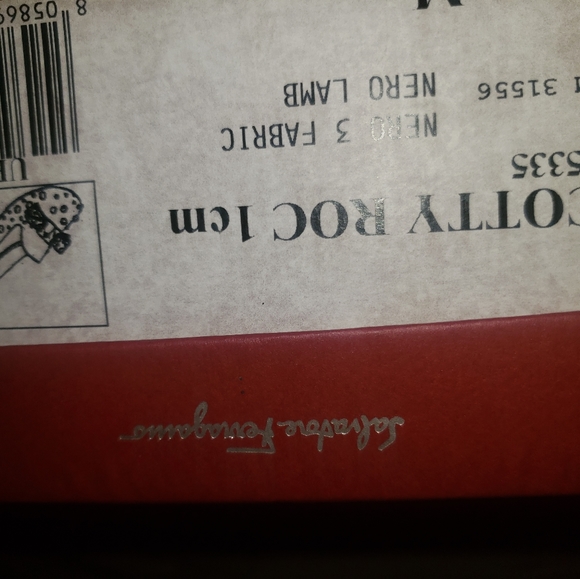 A pair of Salvatore Ferragamo Black Studded Velvet Scotty Roc Vara Bow - Picture 6 of 6